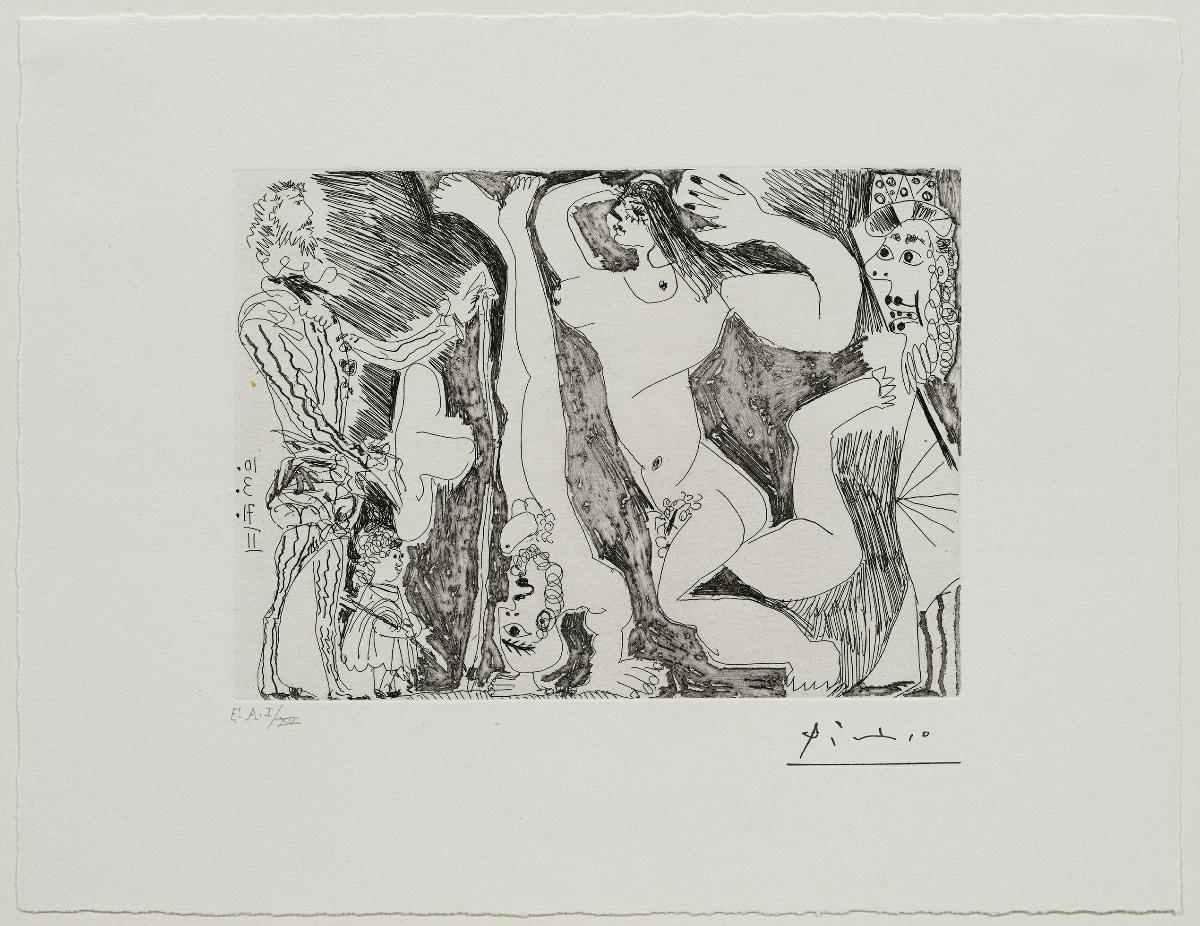 The Acrobat, with a Woman and Sixteenth-Century Spectators