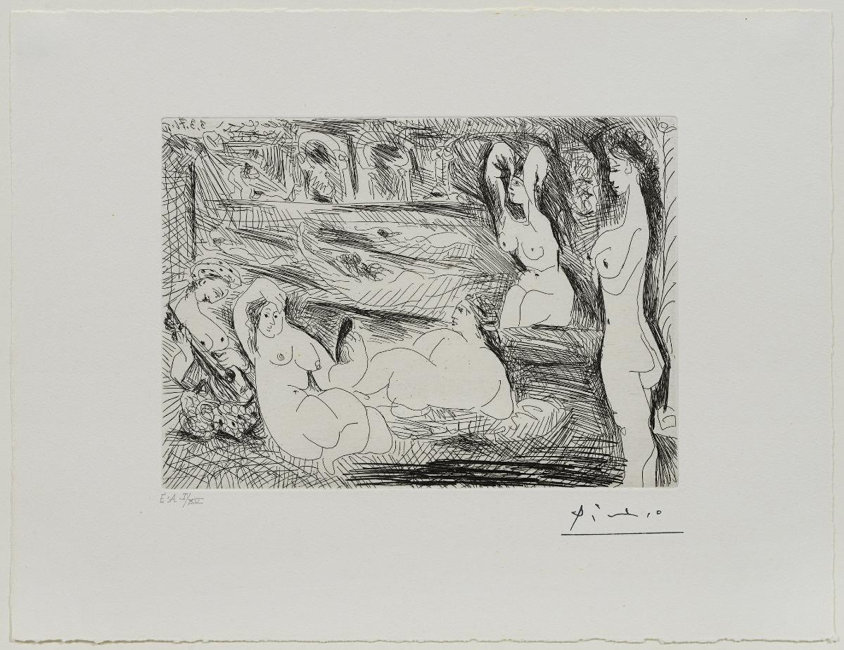 Variation on "The Turkish Bath". Women at the Pool