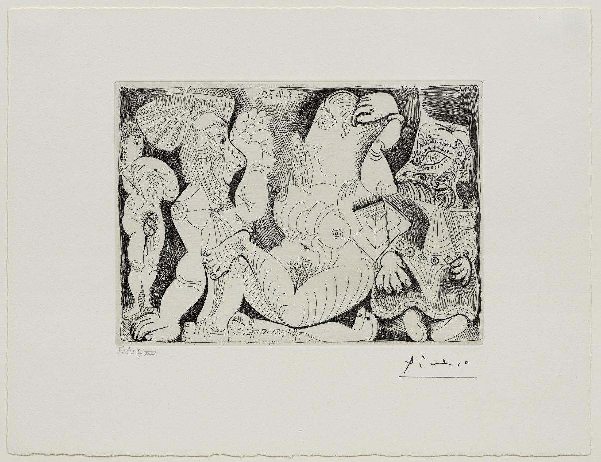 Elderly Man and Woman, with a Young Athlete and a Dwarf