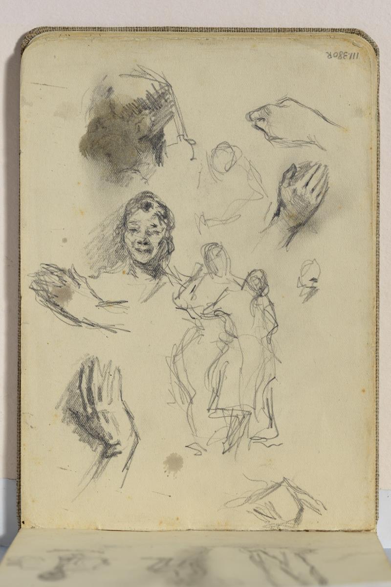 Estudio de cabezas, manos y pareja
