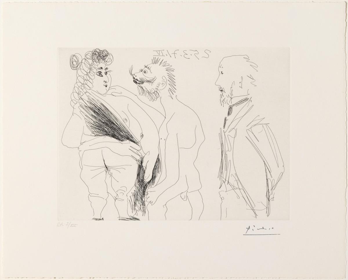 Scene of Seduction between a Debaucher and a Prostitute, with Degas as a Voyeur