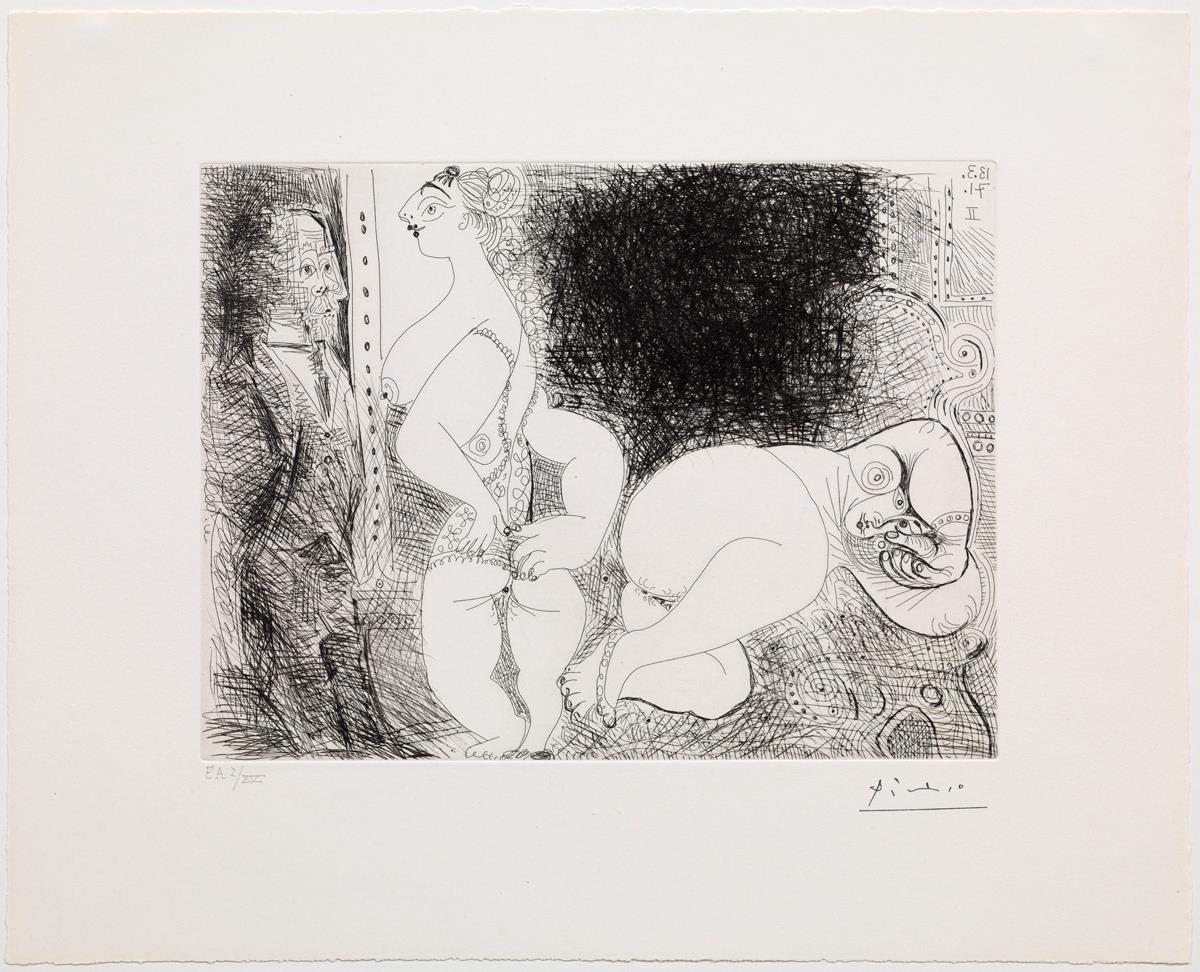 Prostitutas descansando, con Degas pensativo