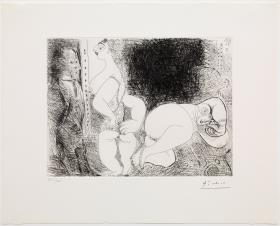 Prostitutas descansando, con Degas pensativo