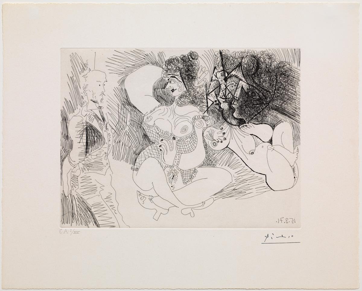 Degas and Two Prostitutes, One of Them Transforming into a Work of Art