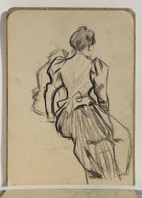 Estudio de mujer sentada