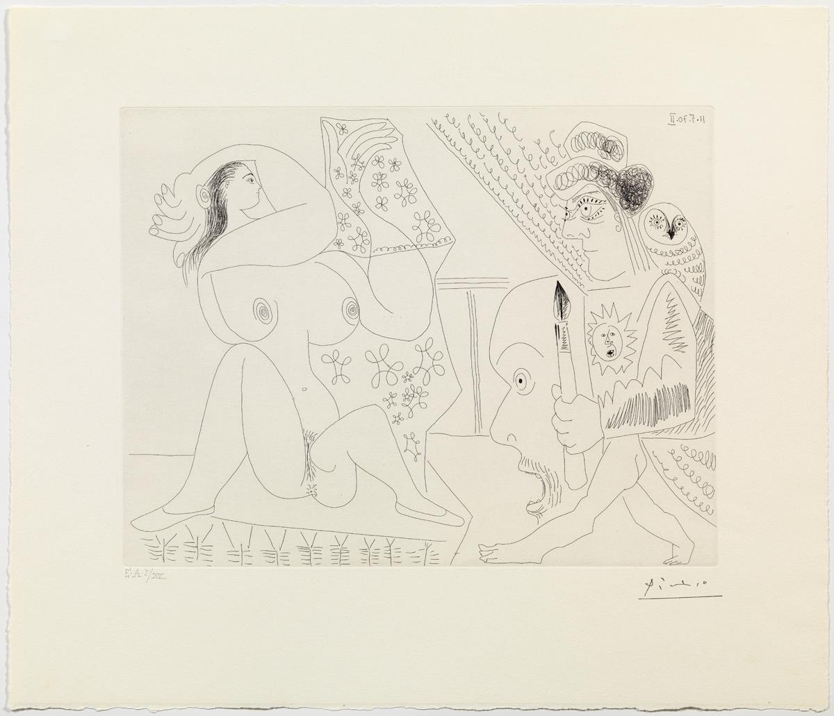 Young Painter-Perseus with an Owl, and Odalisque-Medusa