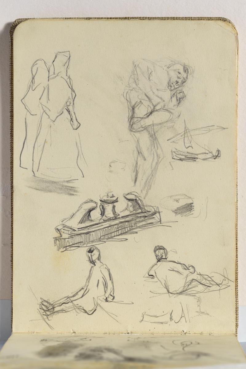 Estudi de figures, veler i amarrador