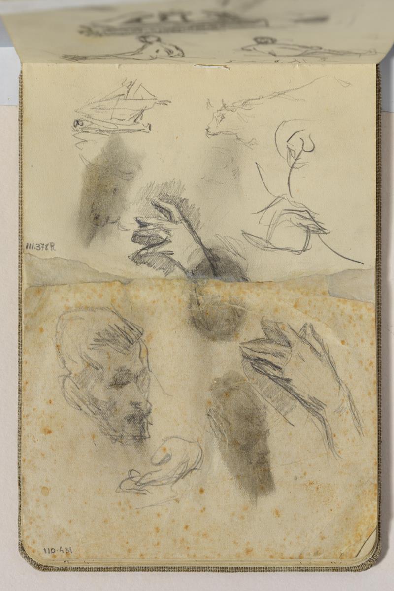 El pare de l’artista i estudi de mans