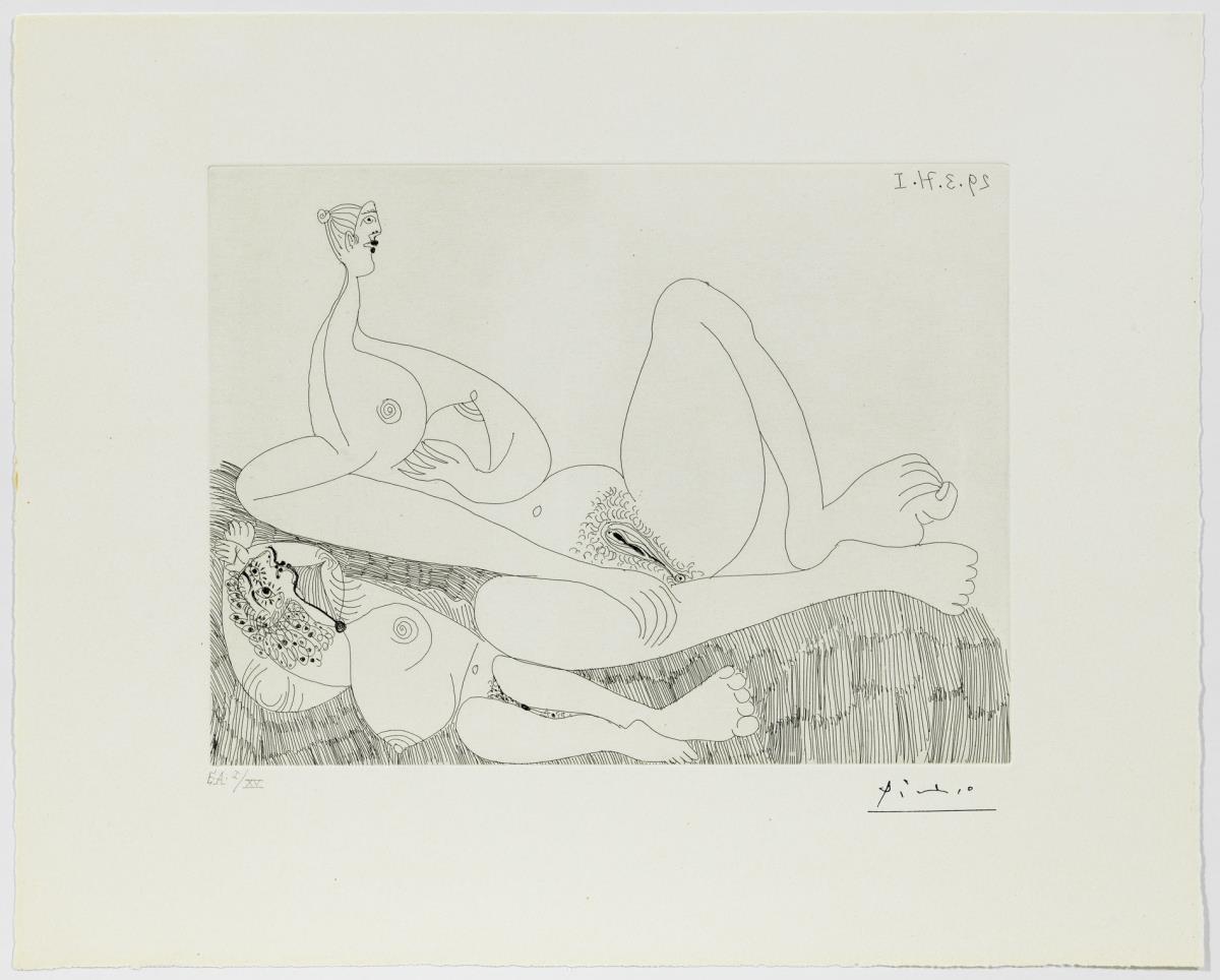 Descans. Dues prostitutes nues