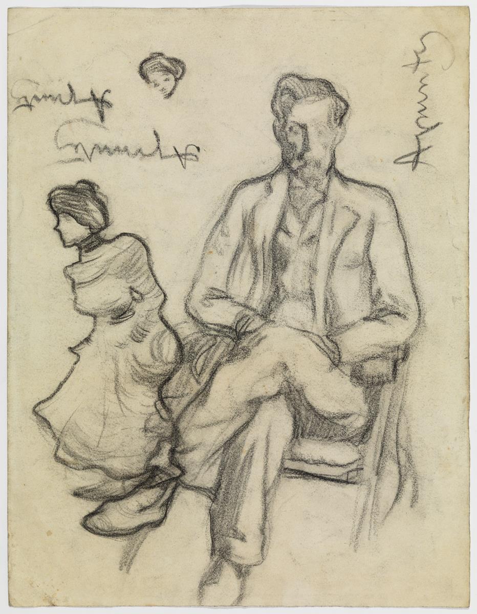 The Artist's Father, and Female Figure