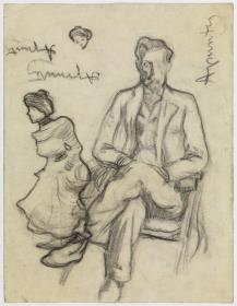 The Artist's Father, and Female Figure