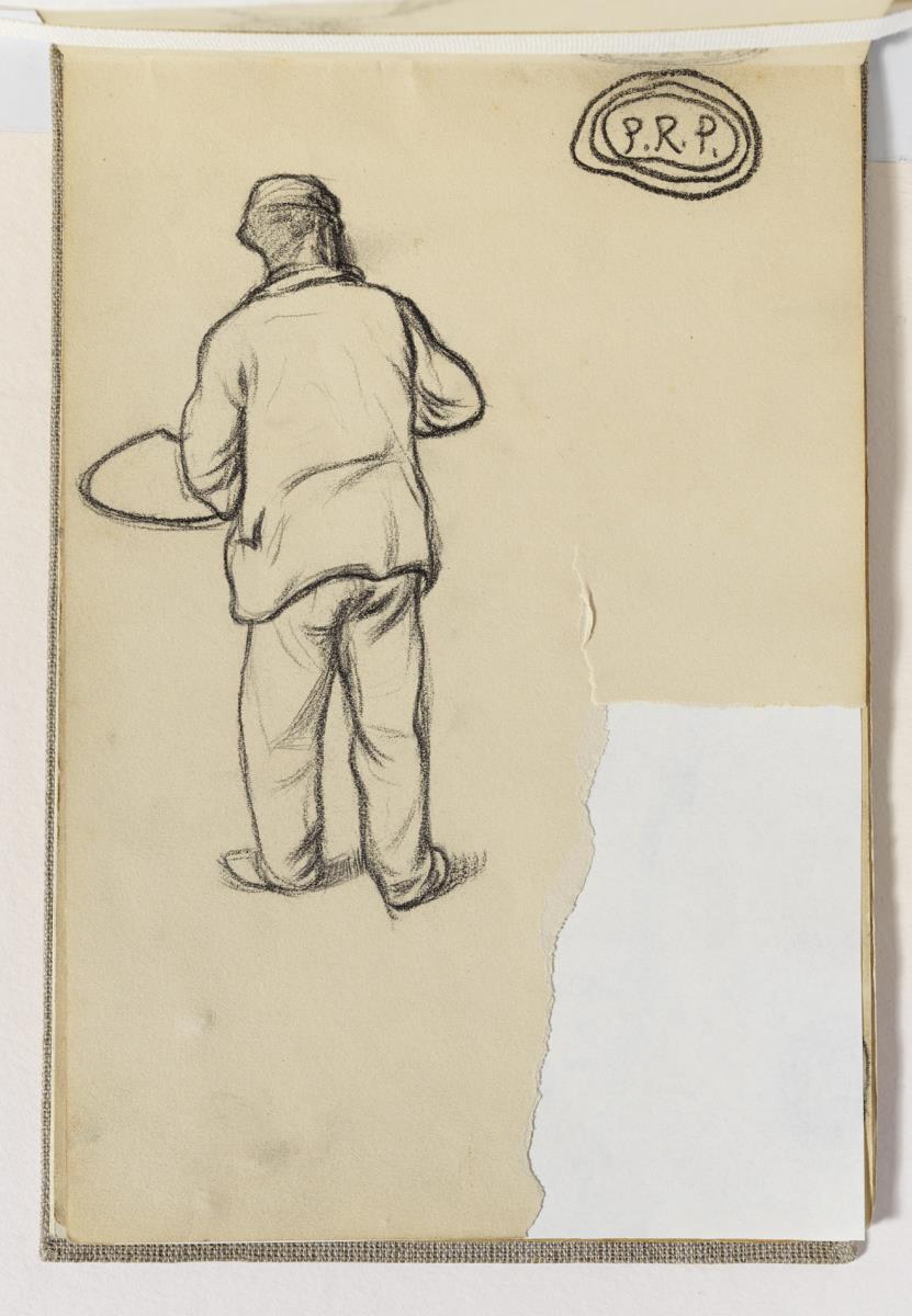 Pintor con paleta en la mano