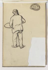 Pintor con paleta en la mano