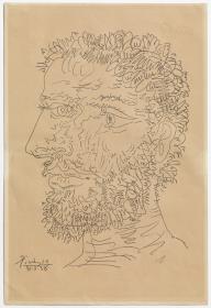 Perfil de hombre con barba