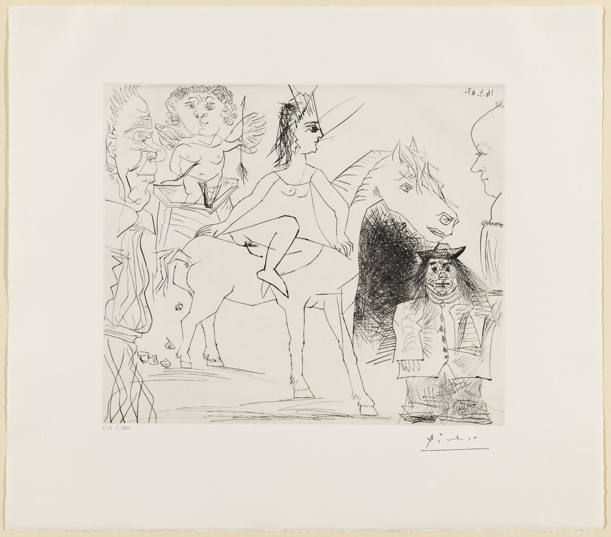 Circus: Horsewoman with a Cupid