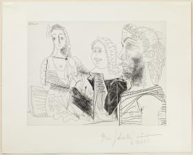 Man in Afghan Vest Imagining the Loves of a "Musketeer" and his Dulcinea