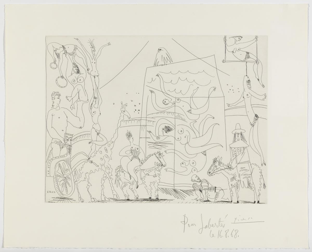 At the Circus: Acrobats, Giraffe, Swimmers, etc.