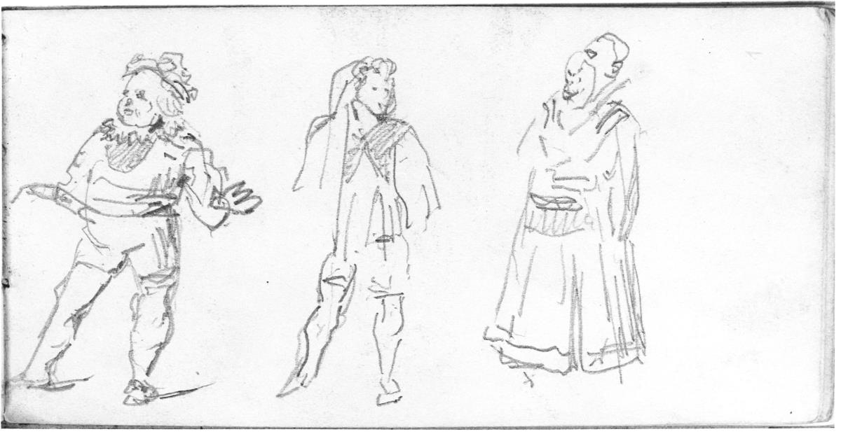 Sketches of Characters in Costume