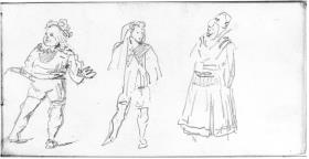 Croquis de personatges disfressats