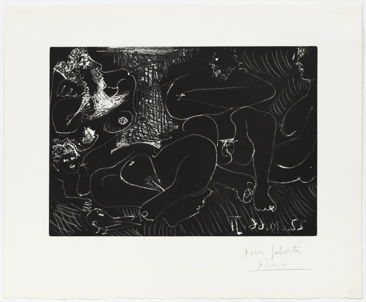 La siesta: dos mujeres con un hombre y un infante