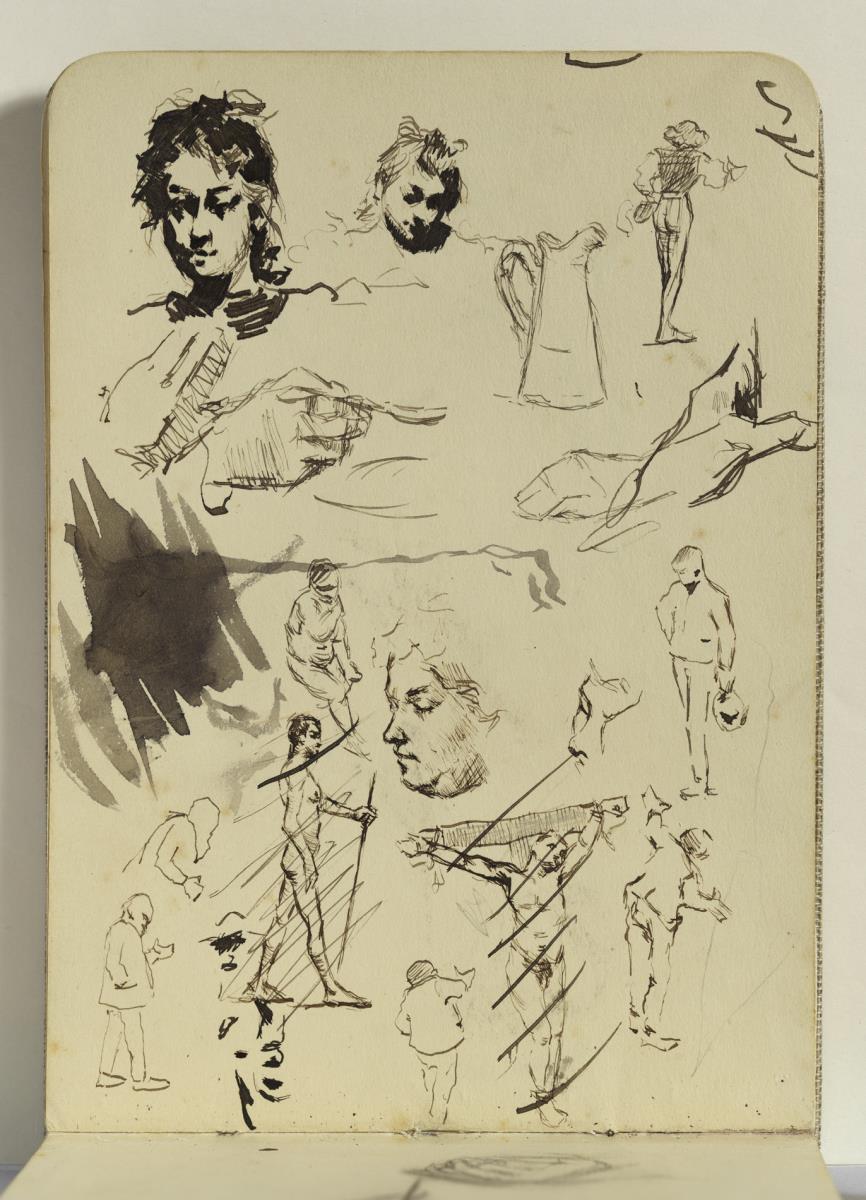 La mare i la germana de l'artista i estudi de figures