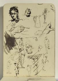 The Artist’s Mother and Sister, and Study of Figures
