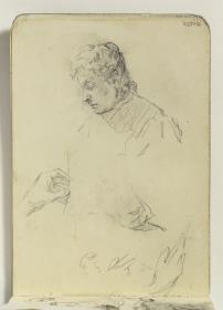 La madre del artista y estudio de manos