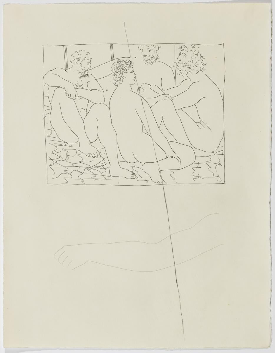 Cuatro hombres desnudos sentados | Museo Picasso Barcelona