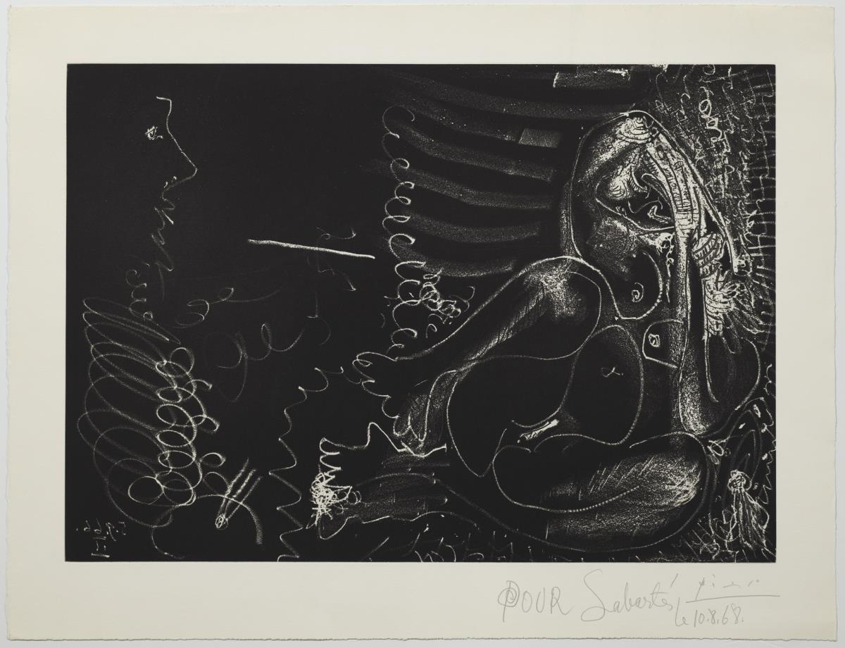 Pintor de medio cuerpo y modelo