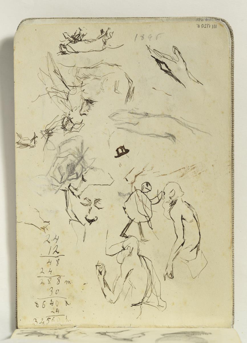 El pare de l'artista i estudi d'homes i mans