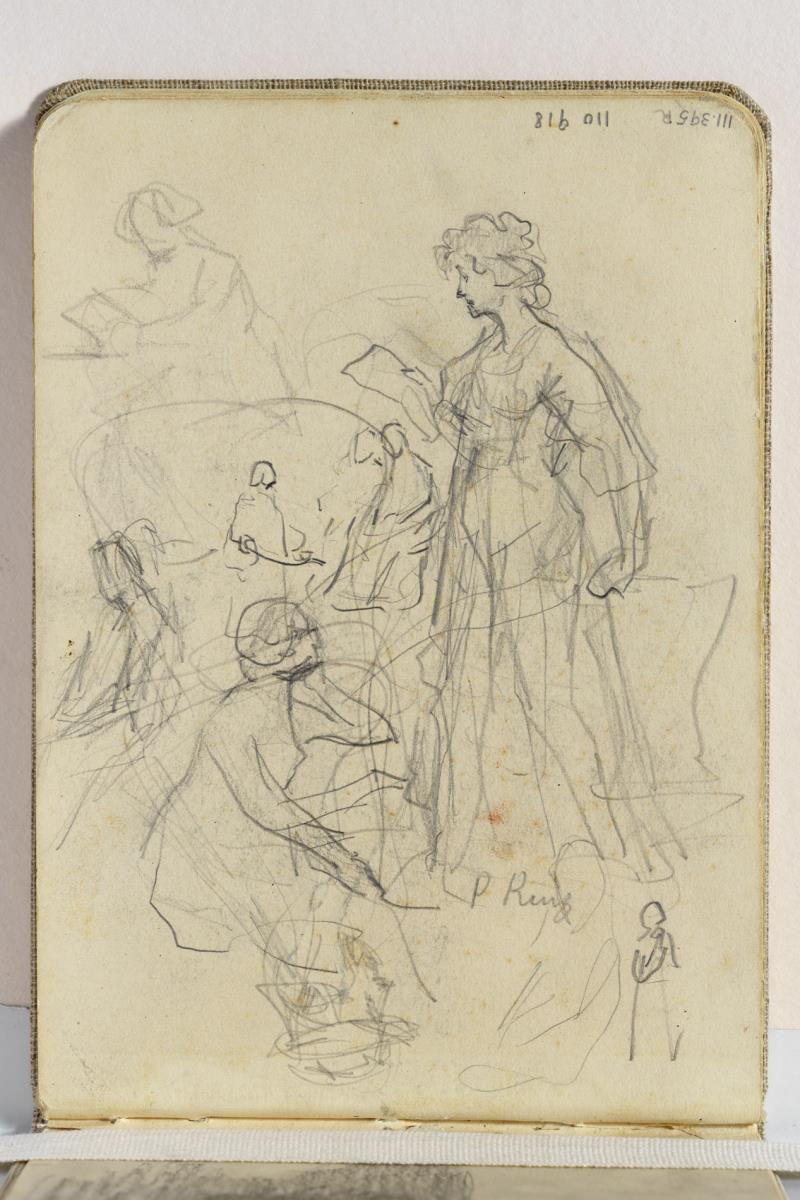 Mujer leyendo y estudio de figuras