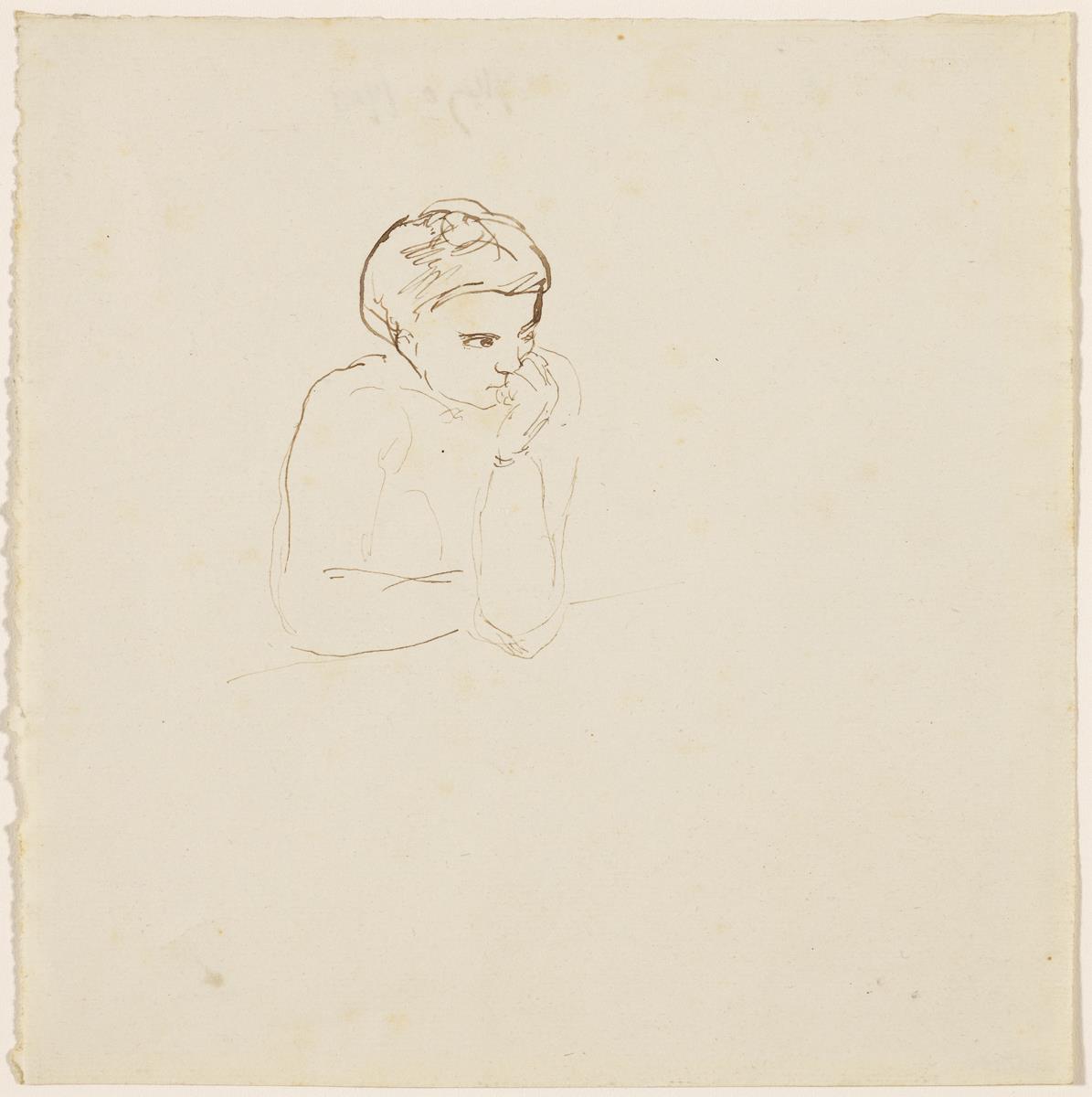 Estudio para "Pareja de pobres en un café"