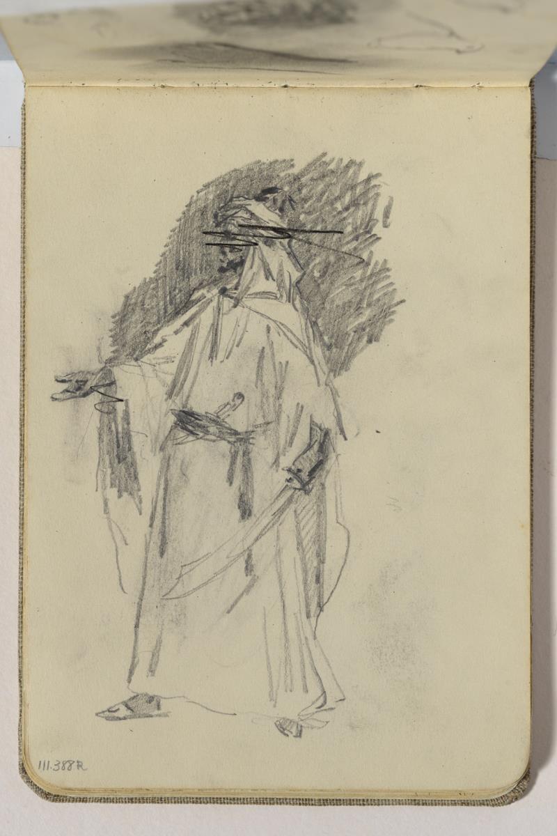 Home amb túnica i simitarra