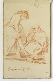 "Bien tirada está". Copia del "Capricho" n.º 17 de Goya