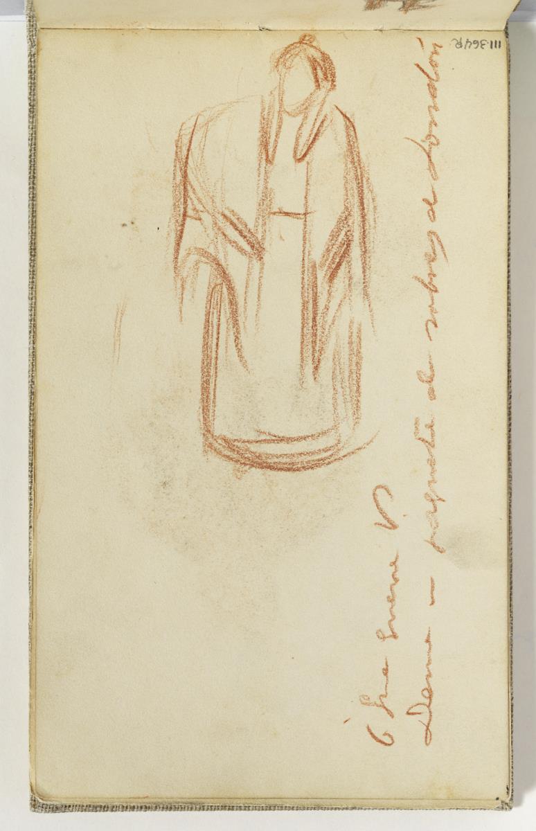 Estudi de dona i anotacions manuscrites