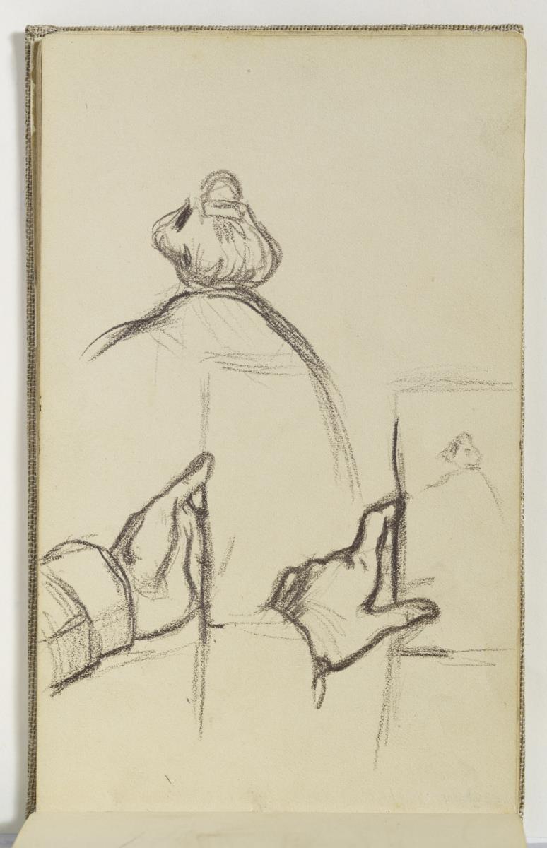 The Artist’s Hands Drawing a Woman