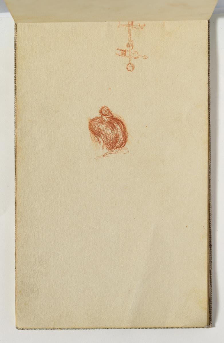 Cap de dona i estudi de penell