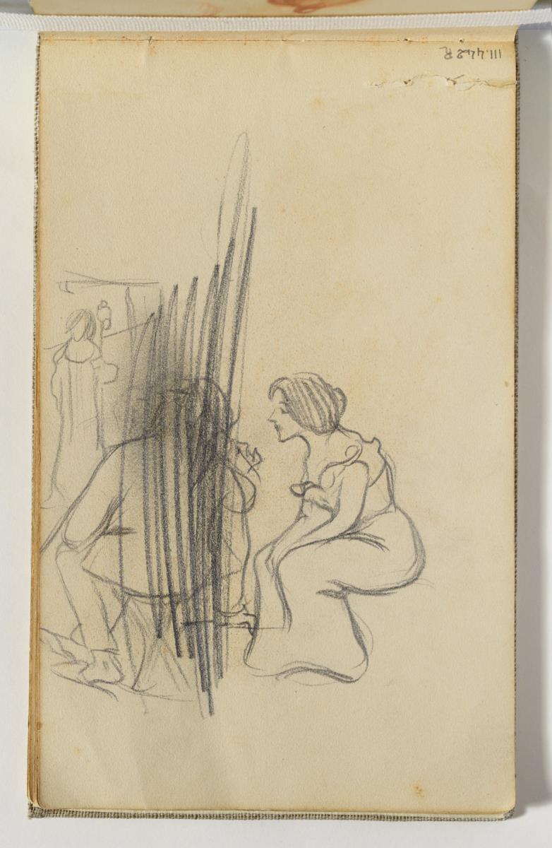 Artista pintant i dona