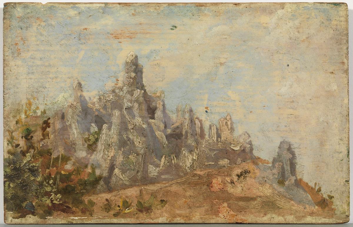 Reproducció de la muntanya de Montserrat al parc de la Ciutadella