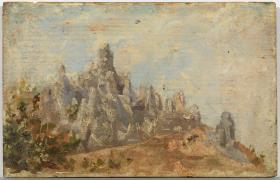 Reproducció de la muntanya de Montserrat al parc de la Ciutadella