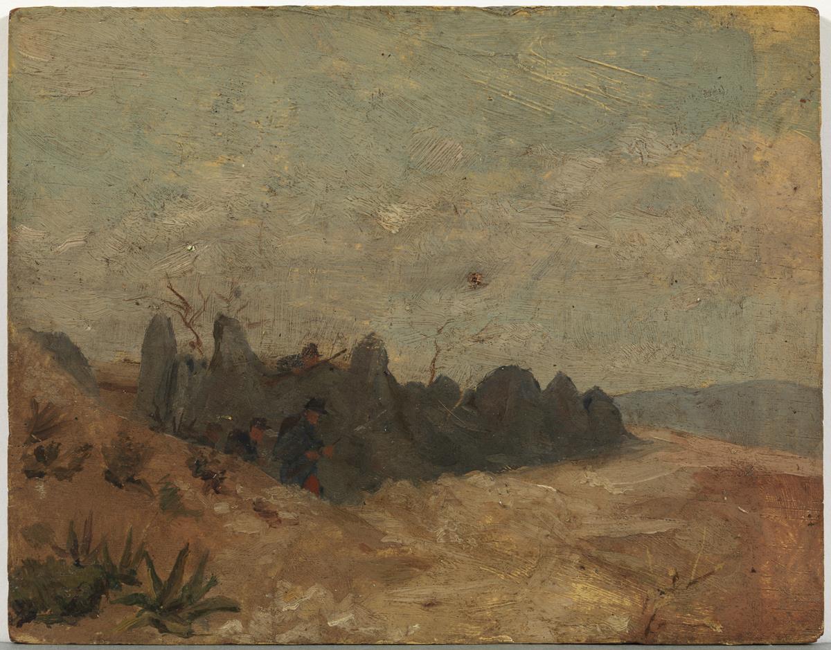 Soldiers on a Rocky Outcrop