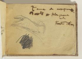Study of a Hand and Handwritten Notes
