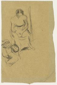 Mujer sentada con dos niños
