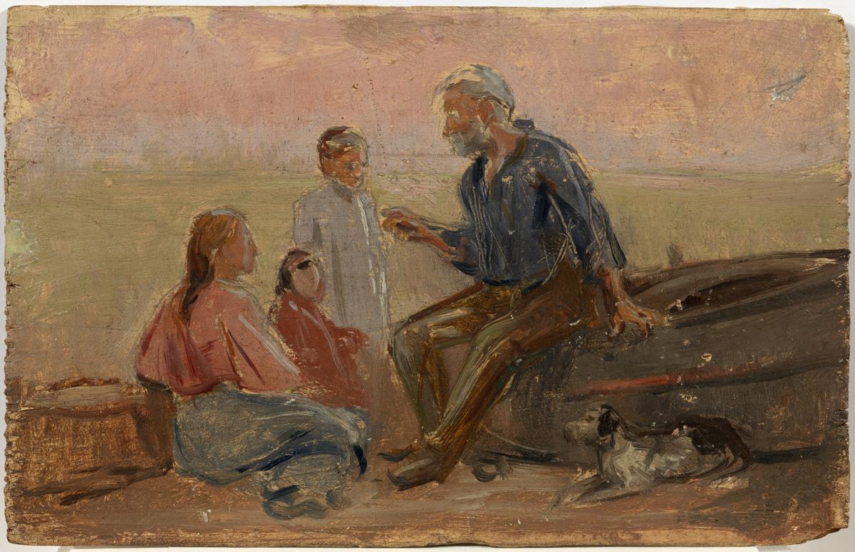 Pescador i nens
