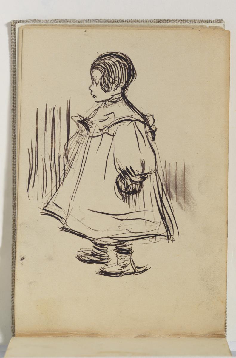 Niña con vestido holgado