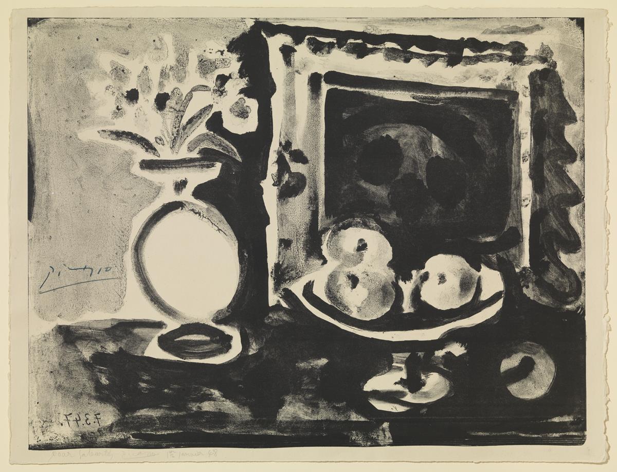 Large Still Life with Fruit Bowl