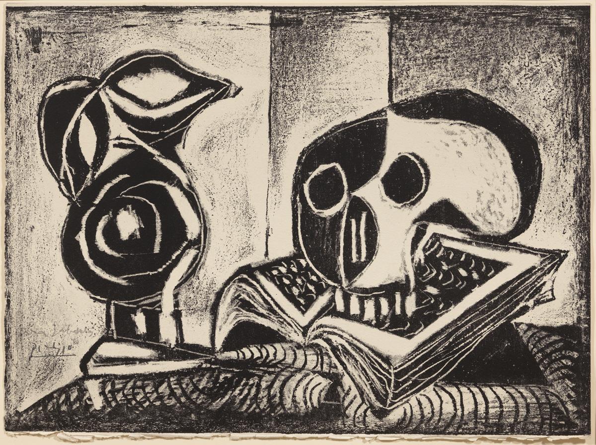 Pichel negro y calavera