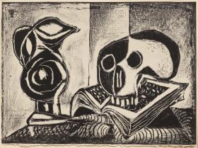 Pichel negro y calavera