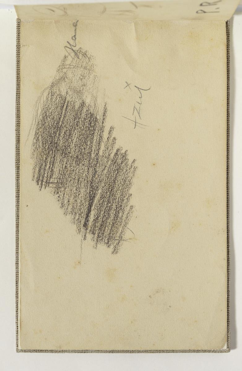 Hombre sentado, rayado