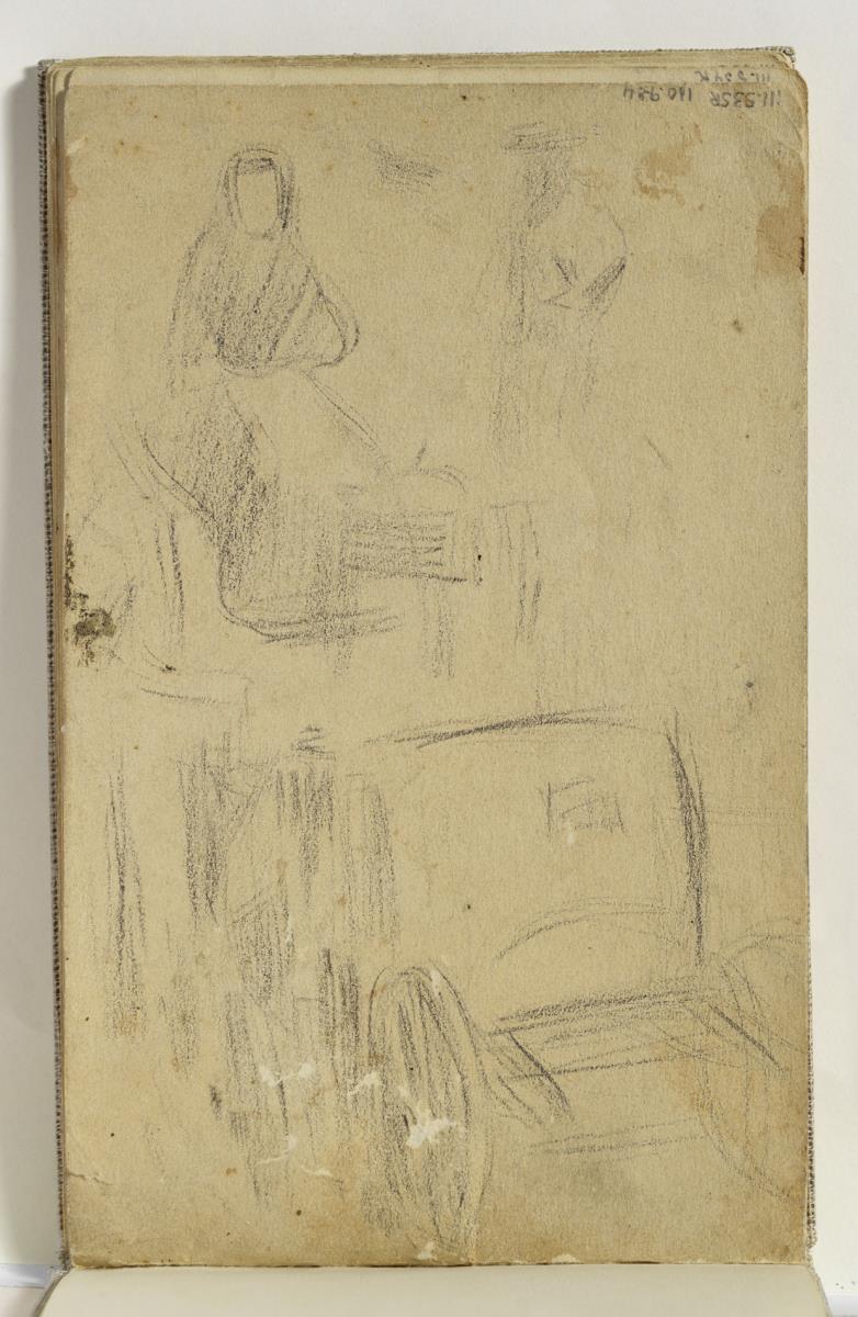 Estudio de berlina y mujer sentada